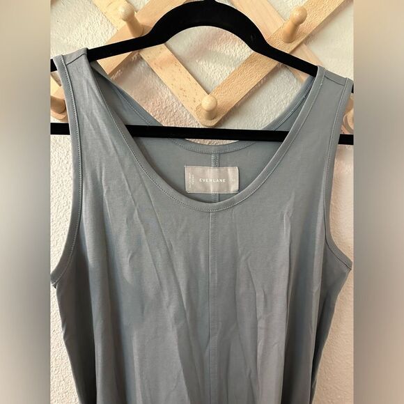 EVERLANE The Luxe Cotton Jumpsuit in Blue Size XS - Picture 4 of 7